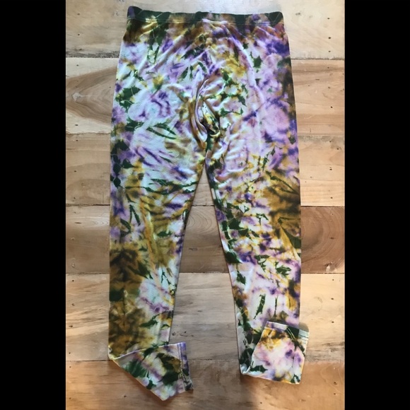 Blue Gecko:Tie Dye Leggings~ Lavender Fields - Picture 2 of 6